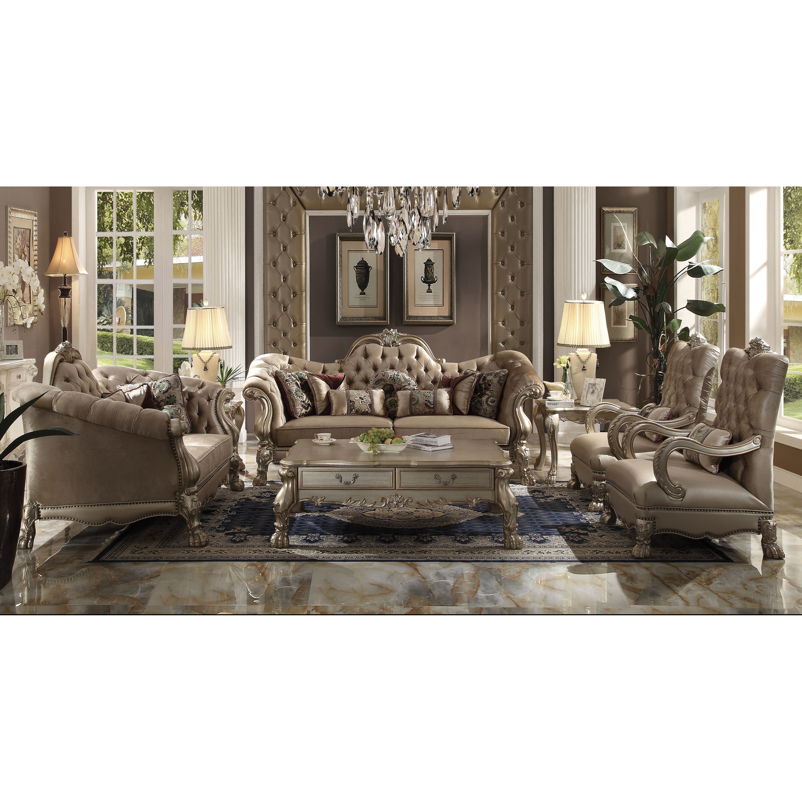 ACME Furniture Dresden II 52090 Traditional European Style Camel